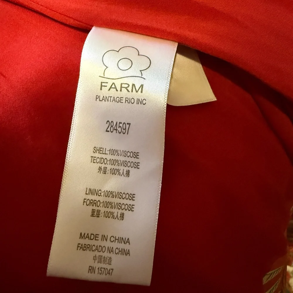 Farm Rio Elegant Red Floral Maxi Dress size small - Picture 8 of 8